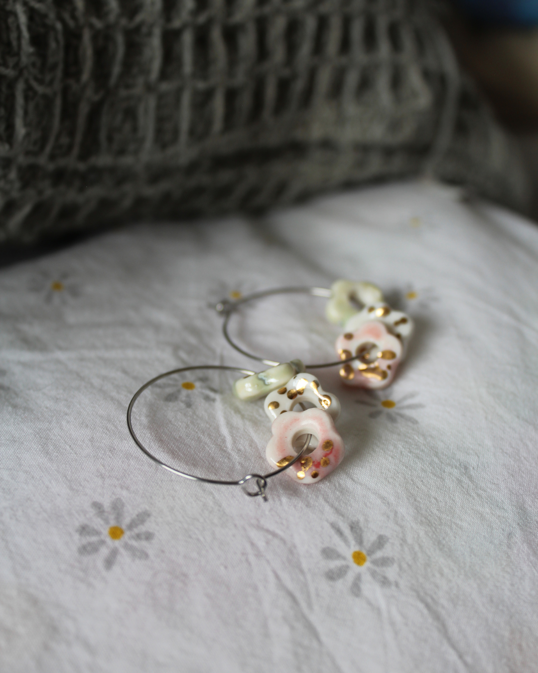 Porcelain Flower Hoops - 3in1