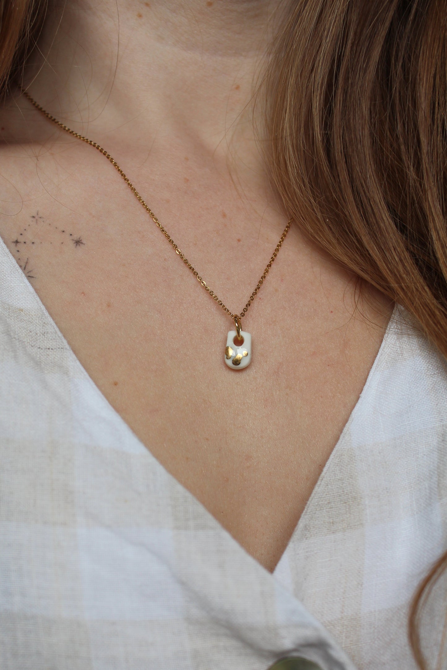 Porcelain Pendant Necklace